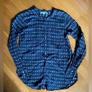 Navy Blue Cotton Blouse